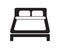 double bed icon simple black and white hotel sign apartment sleeping concept