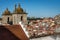 The double bell towers of the Sao Lourenco church in Porto, Portugal