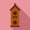 Double bird house icon, flat style