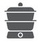 Double boiler glyph icon, kitchen and cooking