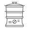 Double boiler thin line icon, Kitchen appliances concept, steamer sign on white background, Double boiler icon in
