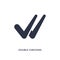 double checking icon on white background. Simple element illustration from user interface concept