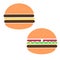 Double cheese burger without vegetable and a complete cheese burger with lettuce and tomato cartoon vector.