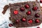 Double Chocolate Brownies with Cherries