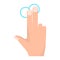 Double click with two fingers touch screen hand gesture vector