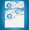 Double color abstract paper template