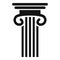 Double columned column icon, simple style.