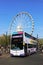 Double deck bus, Manchester in front of big wheel