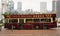 Double-deck bus running in Hong Kong