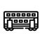 double-deck wagon line icon vector illustration