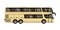 Double decker coach isolate on white background