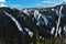 Double diamond trails at Breckenridge ski resort in winter time