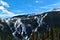 Double diamond trails at Breckenridge ski resort in winter time