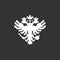 Double eagle  logo. Russian eagle logo.