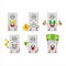 Double electric adapter cartoon character with cute emoticon bring money