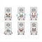 Double electric adapter cartoon character with sad expression