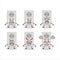 Double electric adapter cartoon character with various angry expressions