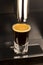Double espresso shot from exclusive coffee machine