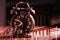 Double exposure of alarm clock and step of coins stacks with cit