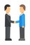 Double exposure of businessman meeting handshake industrial business team partnership character vector illustration