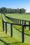 Double fence at horse farm.