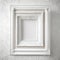 Double-Frame Elegance: White-on-White Canvas