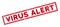 Double Framed Scratched Virus Alert Rectangle Watermark