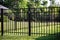 Double Gates Black Aluminum Fence