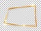 Double gold shiny trapezoid frame