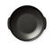 Double handled plate, Empty black ceramics plates, View from above isolated on white background with clipping path