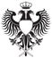 Double-headed eagle with crown and swords