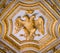 Double headed Eagle emblem of the Habsburg Empire, in the Church of Santa Maria dell`Anima, in Rome, Italy.