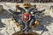 A double-headed eagle over the Petrovsky Gate. Peter and Paul Fortress, St. Petersburg