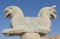 Double-headed griffin statue at ruins of Persepolis, Iran