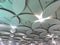 Double height concrete roof waffle ceiling for airports buildings decoration