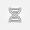 Double helix minimal icon. Vector DNA symbol