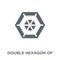 Double hexagon of small triangles icon from Geometry collection.