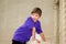 Double Jointed Young Boy with Hypermobility of the Elbow Leans F