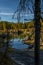 The Double Lakes in Valley of the Triglav Lakes throw trees