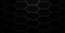 Double layer black hexagon honeycomb grid grill background with light from above