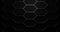 Double layer black thin hexagon honeycomb grid grill background with light from above