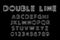 Double line font