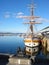 Double masted schooner at dock 2