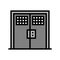 double metallic prison door color icon  illustration