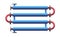 Double Pipe Heat Exchanger. Apparatus for chemical processing. Pipe-in-pipe, tube in tube structure heat exchanger