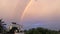 Double Rainbow in the evening sky