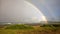 Double rainbow facing the Caribbean Sea from Guadeloupe