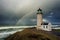 Double Rainbow over North Head Lighthouse