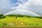 Double rainbow after a thunderstorm