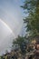 Double rainbow in Victoria Falls spray clouds